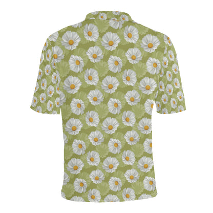 Daisy Pattern Print Design DS06 Men Polo Shirt