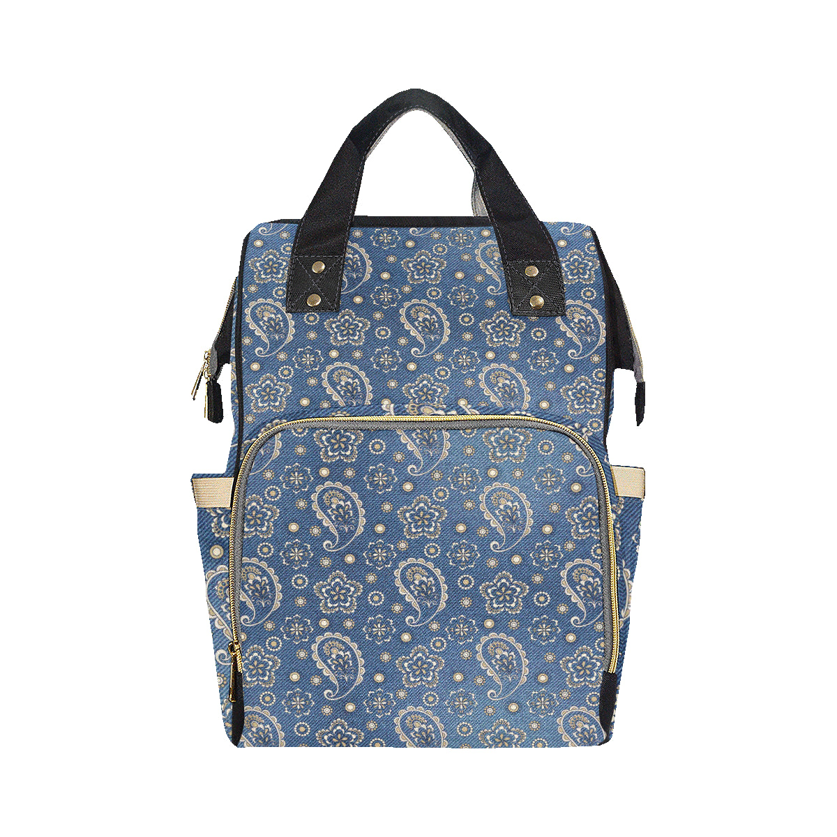 Jean Paisley Pattern Print Design 01 Diaper Bag Backpack