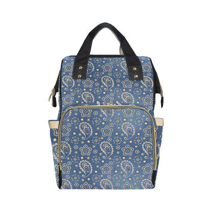 Jean Paisley Pattern Print Design 01 Diaper Bag Backpack