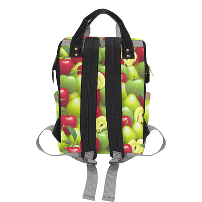 Apple Pattern Print Design AP03 Diaper Bag Backpack