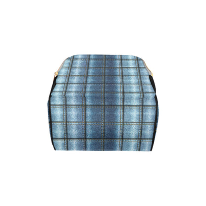 Jean Patchwork Pattern Print Design 02 Diaper Bag Backpack
