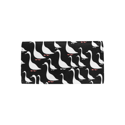 Goose Pattern Print Design 01 Women's Trifold Wallet