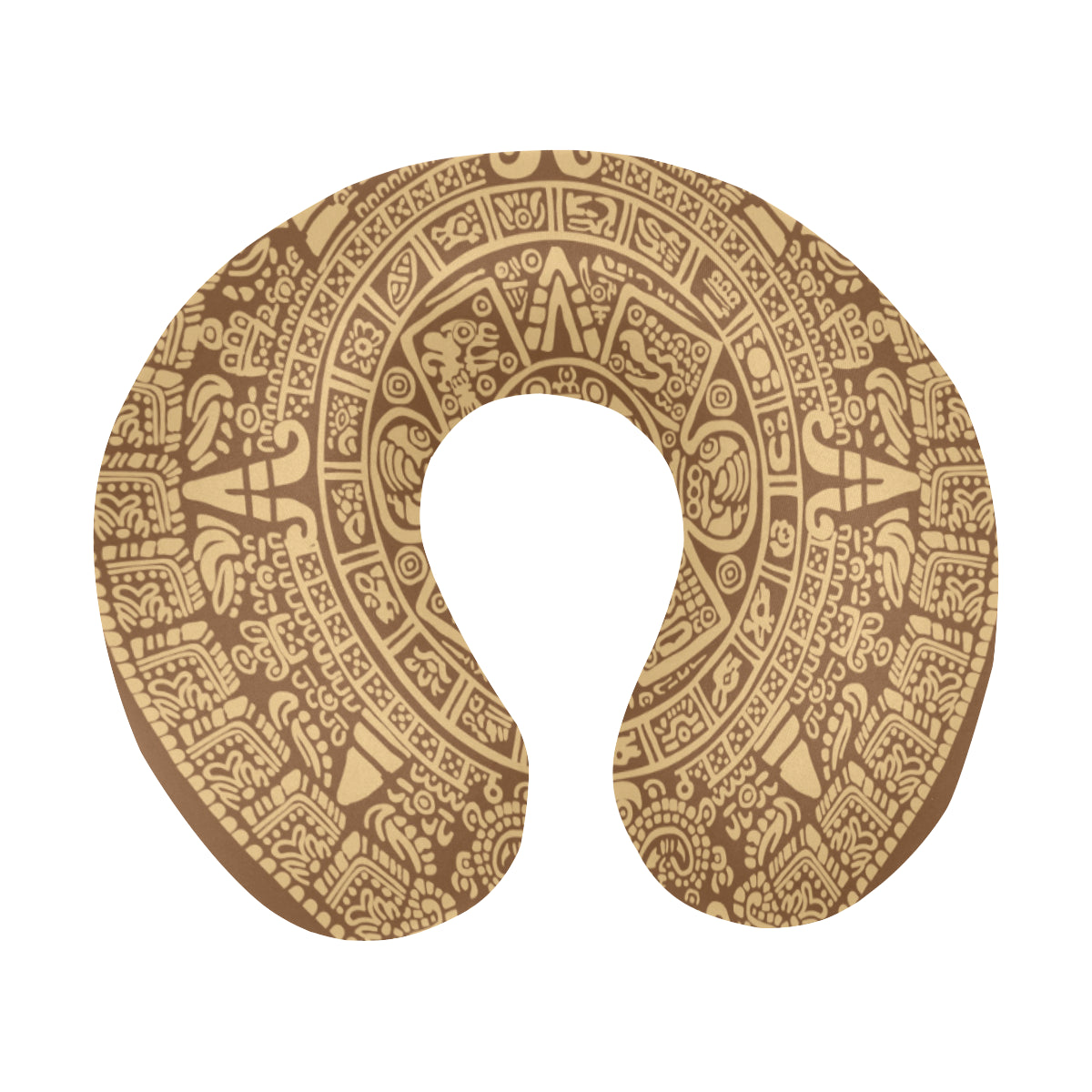 Mayan Pattern Print Design 01 U-Shaped Travel Neck Pillow