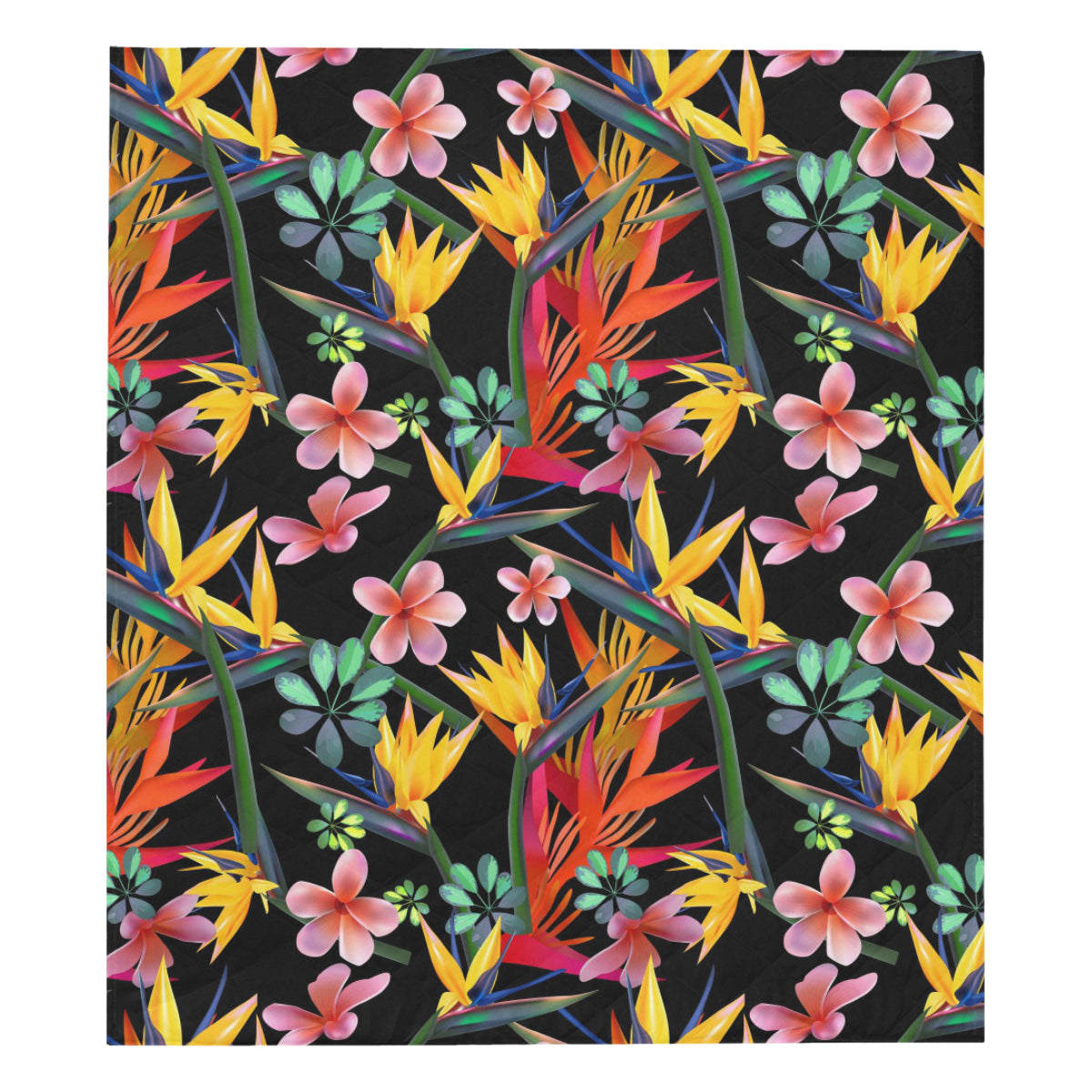 Tropical Flower Pattern Print Design TF015 Premium Quilt