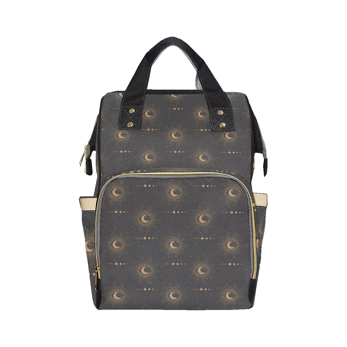 Moon Boho Pattern Print Design 02 Diaper Bag Backpack