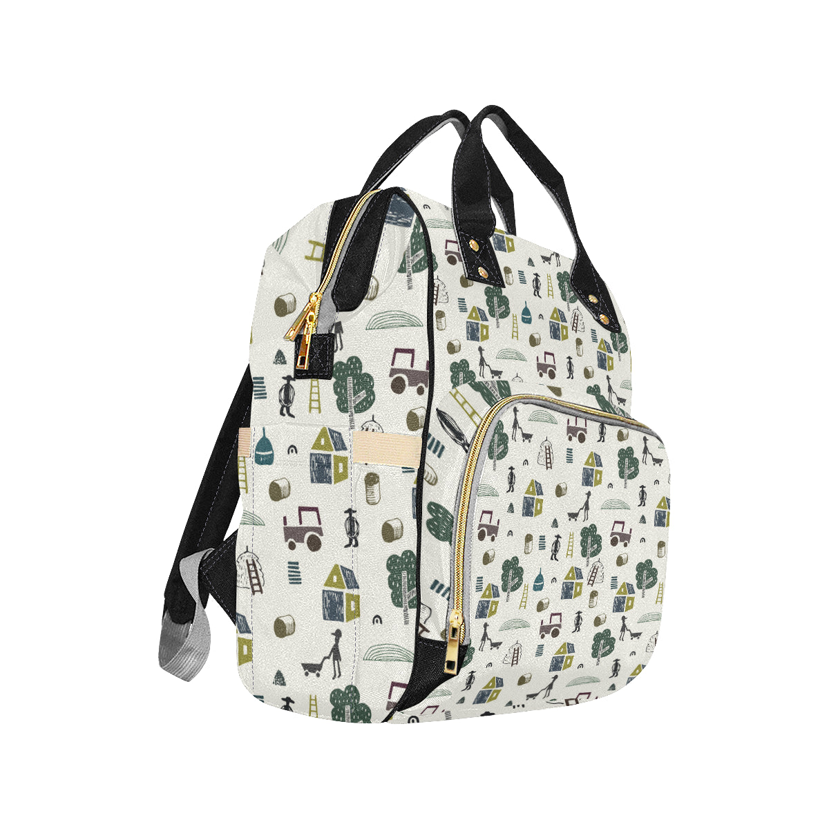 Agricultural Farm Print Design 01 Diaper Bag Backpack