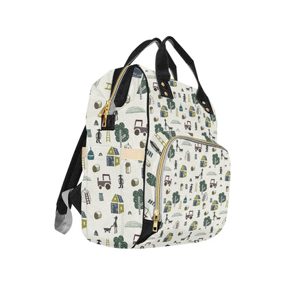 Agricultural Farm Print Design 01 Diaper Bag Backpack