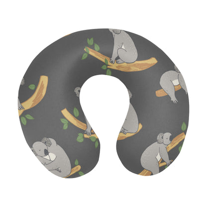 Koala Pattern Print Design 07 U-Shaped Travel Neck Pillow