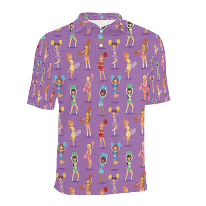 Cheerleader Pattern Print Design 02 Men Polo Shirt