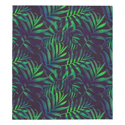 Palm Leaves Pattern Print Design PL01 Premium Quilt