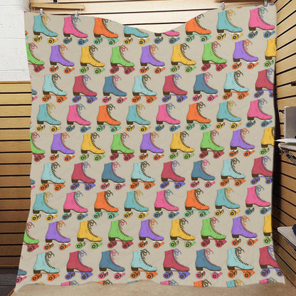 Roller skate Pattern Print Design A01 Premium Quilt