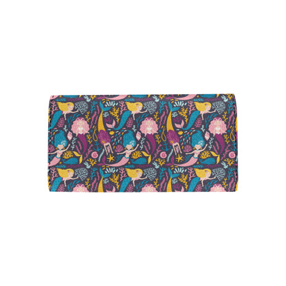 Mermaid Pattern Print Design 08 Women's Trifold Wallet