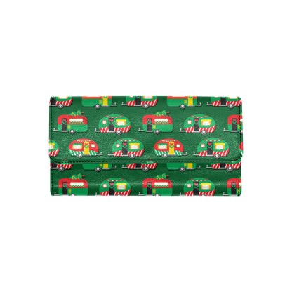 Camper Camping Christmas Themed Print Women's Trifold Wallet