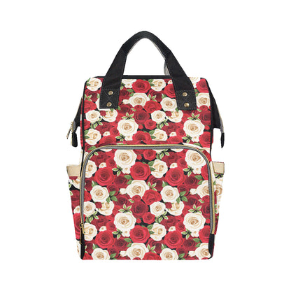 Rose Pattern Print Design RO06 Diaper Bag Backpack