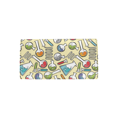 Chemical Pattern Print Design 04 Women's Trifold Wallet