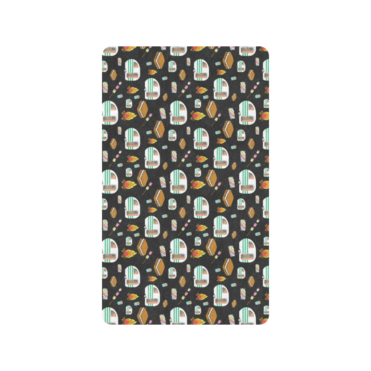 Camper marshmallow Camping Design Print Rubber Doormat