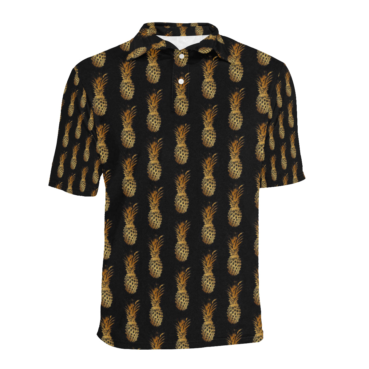 Pineapple Pattern Print Design A02 Men Polo Shirt