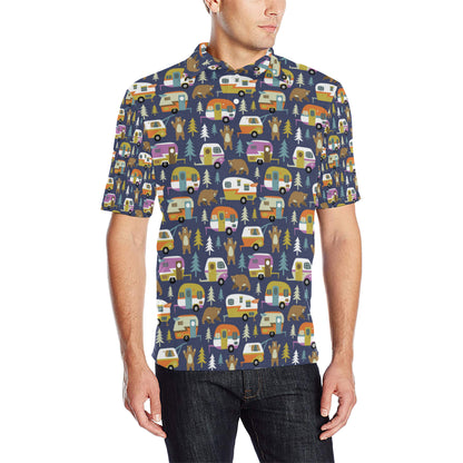 Camper Pattern Print Design 04 Men Polo Shirt
