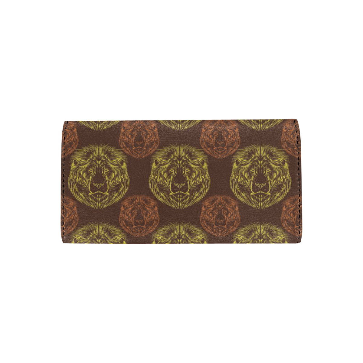 Lion Pattern Print Design 04 Women's Trifold Wallet