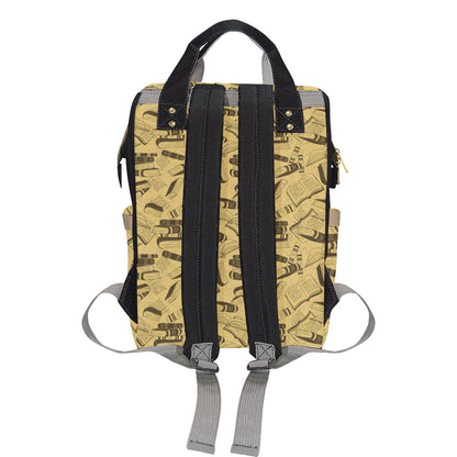 Book Pattern Print Design 02 Diaper Bag Backpack