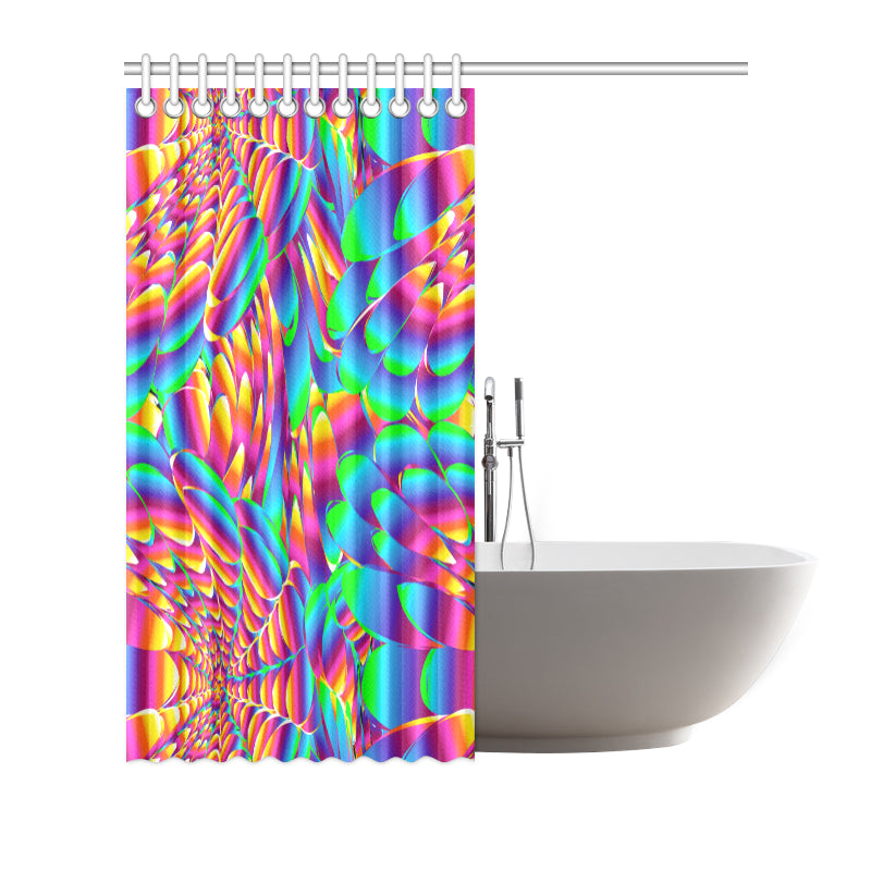 Psychedelic Trippy Pattern Shower Curtain