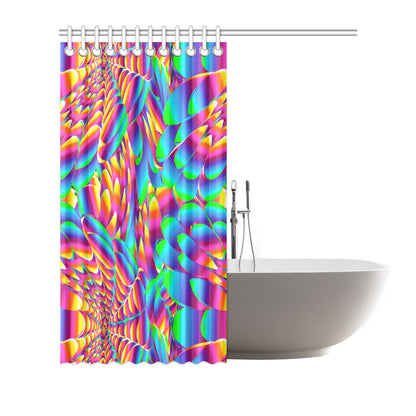Psychedelic Trippy Pattern Shower Curtain