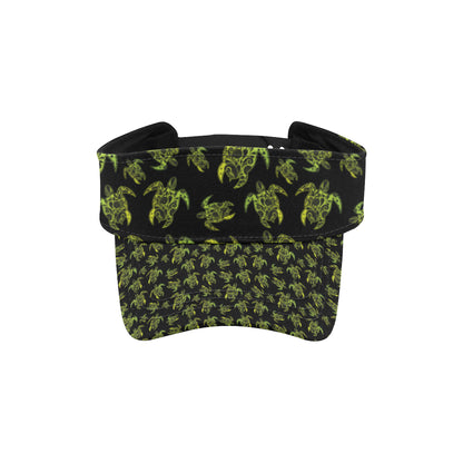 Green Tribal Turtle Polynesian Themed Unisex Sun Visor