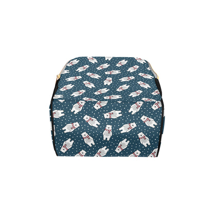 Polar Bear Pattern Print Design PB05 Diaper Bag Backpack