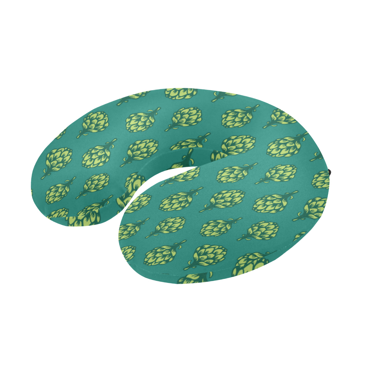 Artichoke Pattern Print Design 04 U-Shaped Travel Neck Pillow