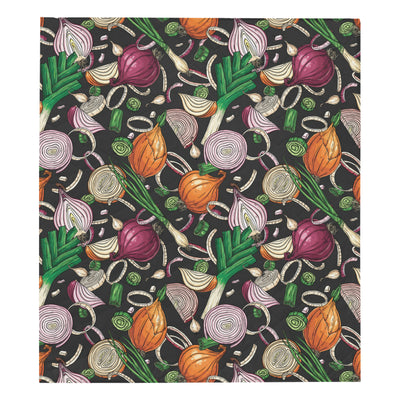 Onion Pattern Print Design A03 Premium Quilt