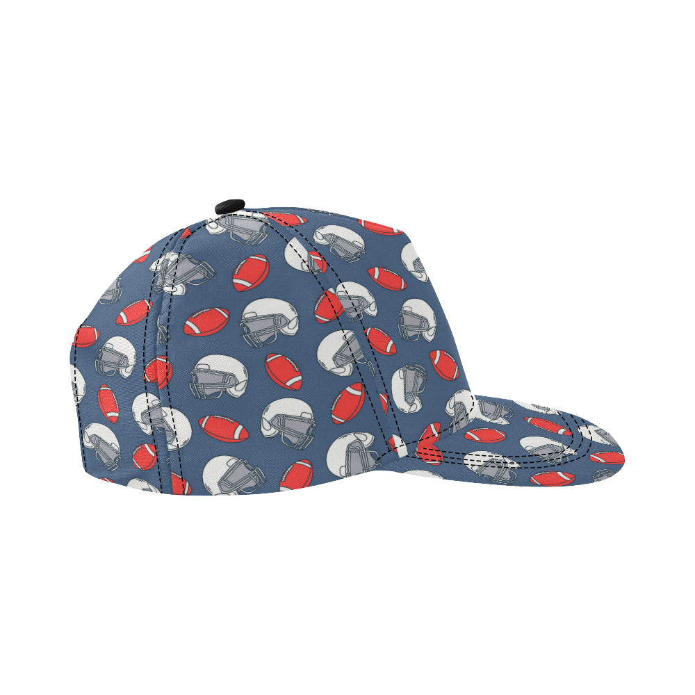 American Football Helmet Design Pattern Snapback Cap