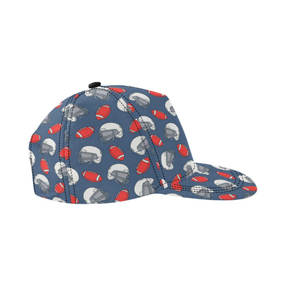 American Football Helmet Design Pattern Snapback Cap