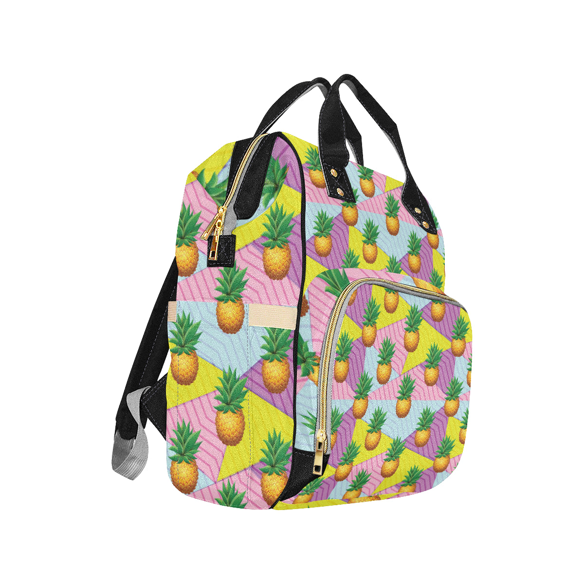 Pineapple Pattern Print Design PP05 Diaper Bag Backpack
