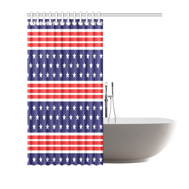 Patriotic Pattern Print Design A04 Shower Curtain