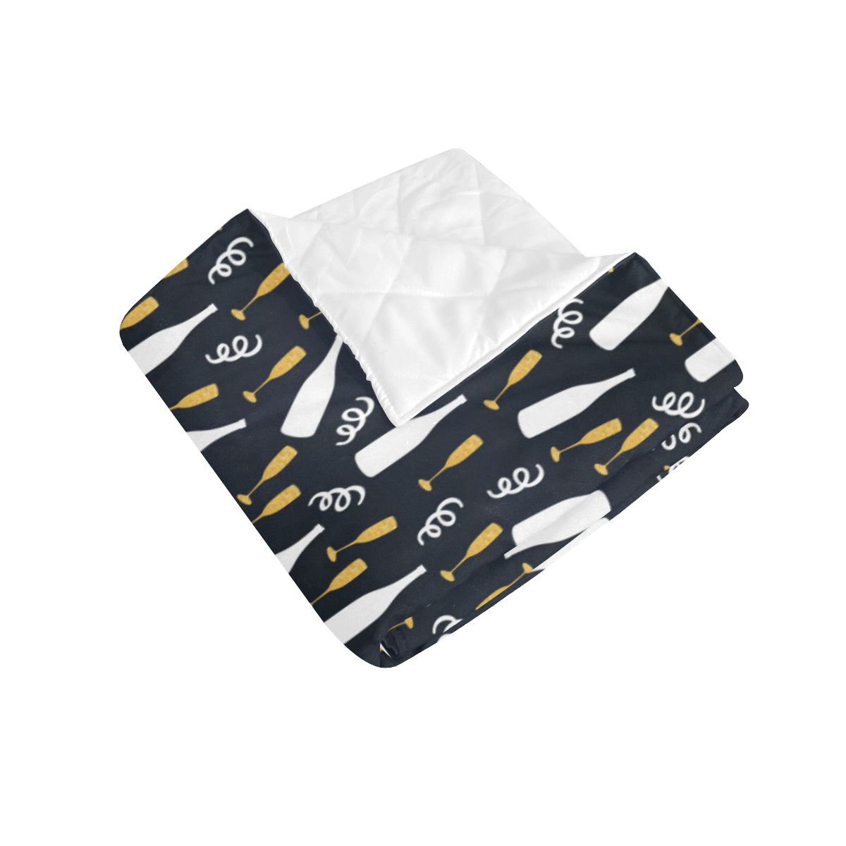 Champagne Pattern Print Design 01 Premium Quilt