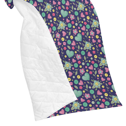 Crochet Pattern Print Design 02 Premium Quilt