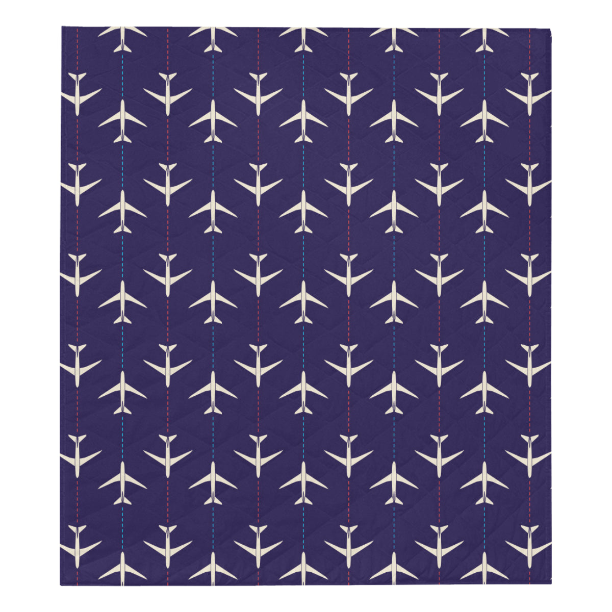 Airplane Pattern Print Design 03 Premium Quilt