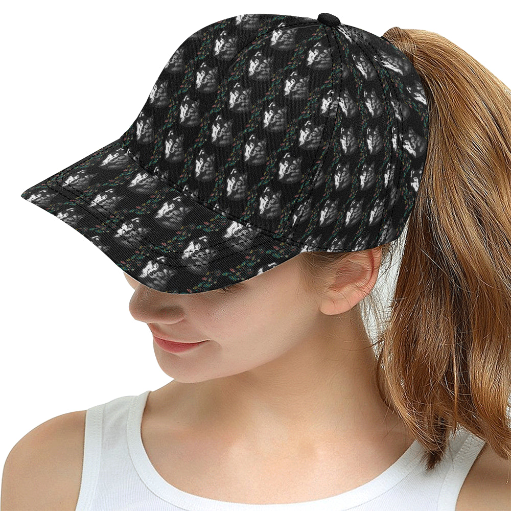 Wolf Black Dream Catcher Design Print Snapback Cap