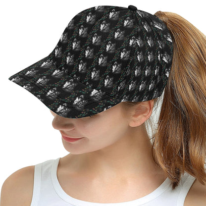 Wolf Black Dream Catcher Design Print Snapback Cap