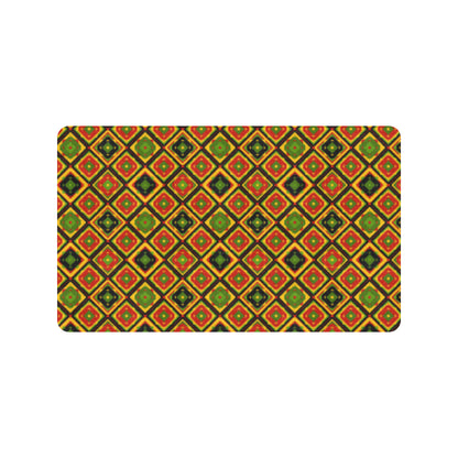 Rasta Reggae Color Pattern Rubber Doormat
