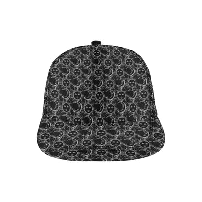 Sun Moon White Design Themed Print Snapback Cap