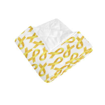 Childhood cancer Pattern Print Design 02 Premium Quilt