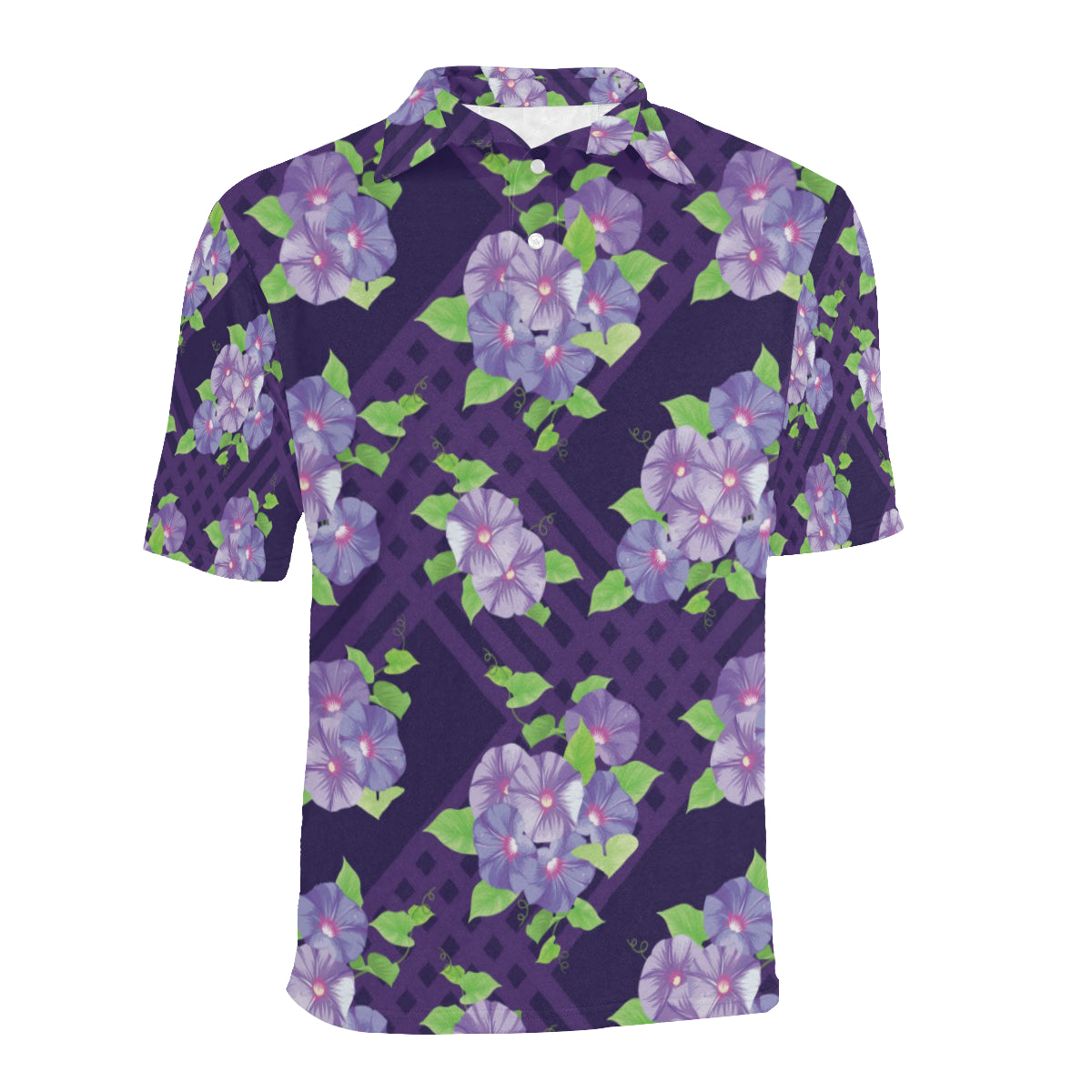 Morning Glory Pattern Print Design MG03 Men Polo Shirt