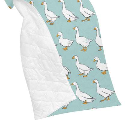 Goose Pattern Print Design 02 Premium Quilt