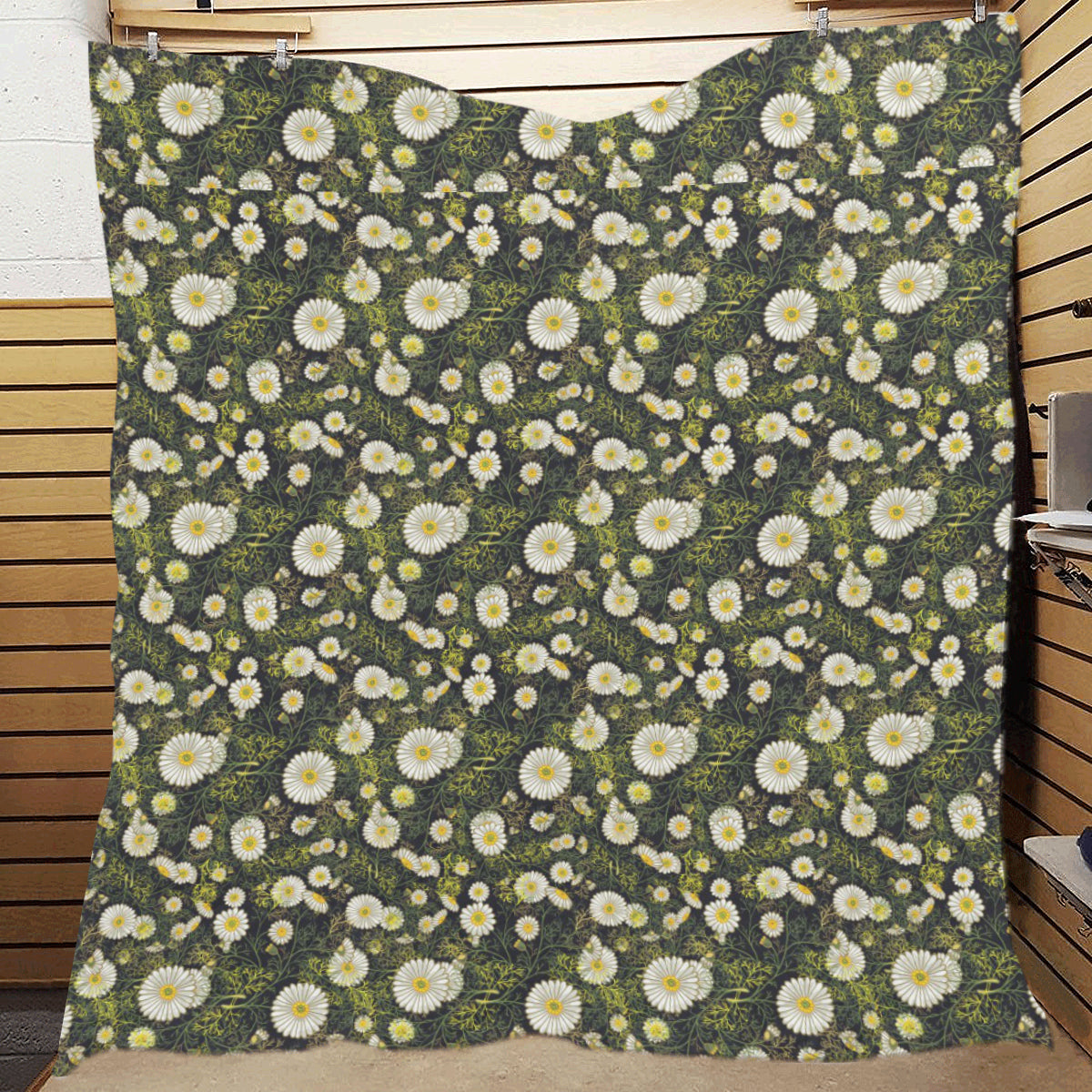 Daisy Pattern Print Design 03 Premium Quilt