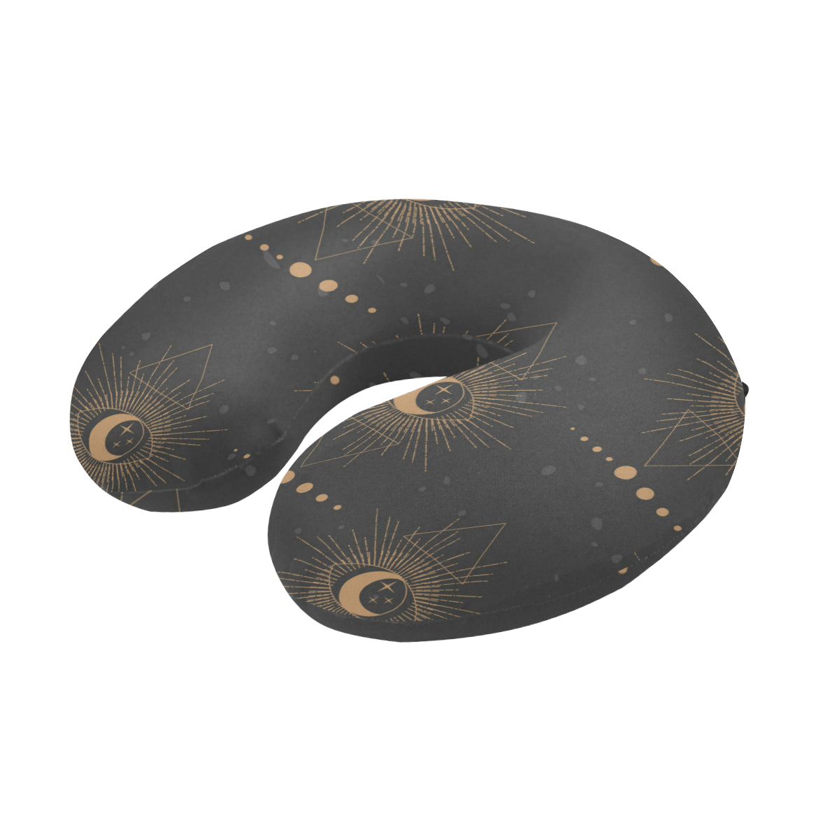 Moon Boho Pattern Print Design 02 U-Shaped Travel Neck Pillow