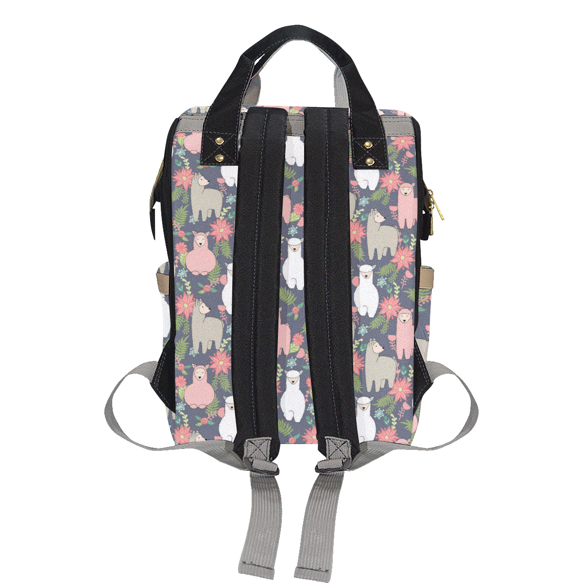 Alpaca Pattern Print Design 03 Diaper Bag Backpack
