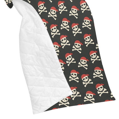 Pirate Pattern Print Design A04 Premium Quilt
