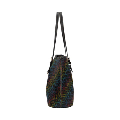 Chakra Colorful Symbol Pattern Leather Tote Bag