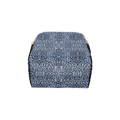 Leopard Blue Skin Print Diaper Bag Backpack